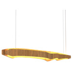Horizon Linear Pendant - Louro Freijo / White Acrylic