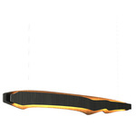 Horizon Linear Pendant - Charcoal / White Acrylic