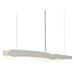 Horizon Linear Pendant - Organic White / White Acrylic