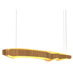 Horizon Linear Pendant - Louro Freijo / White Acrylic