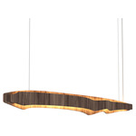 Horizon Linear Pendant - American Walnut / White Acrylic