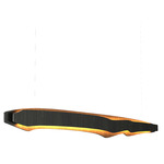 Horizon Linear Pendant - Charcoal / White Acrylic