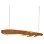 Horizon Linear Pendant - Imbuia / White Acrylic