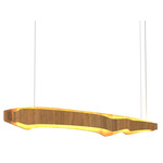 Horizon Linear Pendant - Louro Freijo / White Acrylic