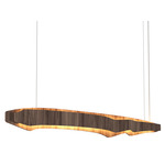 Horizon Linear Pendant - American Walnut / White Acrylic
