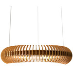 Stecche Di Legno Ring Pendant - Teak / White Acrylic