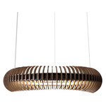 Stecche Di Legno Ring Pendant - American Walnut / White Acrylic