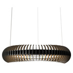 Stecche Di Legno Ring Pendant - Charcoal / White Acrylic
