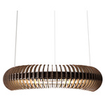 Stecche Di Legno Ring Pendant - American Walnut / White Acrylic
