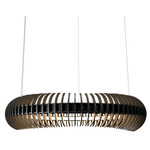 Stecche Di Legno Ring Pendant - Charcoal / White Acrylic