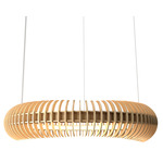 Stecche Di Legno Ring Pendant - Maple / White Acrylic