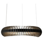 Stecche Di Legno Ring Pendant - Charcoal / White Acrylic