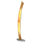 Raft Floor Lamp - Teak / Gold