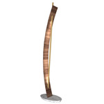 Raft Floor Lamp - American Walnut / Gold