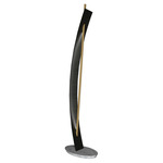 Raft Floor Lamp - Charcoal / Gold
