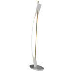 Raft Floor Lamp - Organic White / Gold