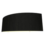 Clean Curved Horizontal Wall Sconce - Charcoal / White Acrylic