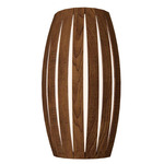 Barrel Wall Sconce - Imbuia / White