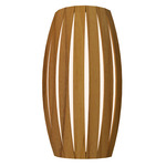 Barrel Wall Sconce - Teak / White