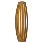 Barrel Wall Sconce - Teak / White