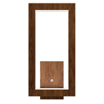 Frame Rectangle Wall Sconce - Imbuia / White