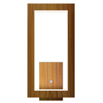 Frame Rectangle Wall Sconce - Teak / White