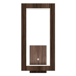 Frame Rectangle Wall Sconce - American Walnut / White