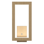 Frame Rectangle Wall Sconce - Maple / White