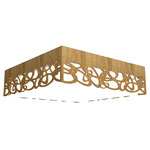 Patterns Ceiling Flush Light - Louro Freijo / White Acrylic