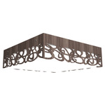 Patterns Ceiling Flush Light - American Walnut / White Acrylic