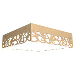 Patterns Ceiling Flush Light - Maple / White Acrylic