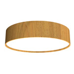 Cylindrical Ceiling Flush Light - Louro Freijo / White Acrylic