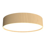 Cylindrical Ceiling Flush Light - Maple / White Acrylic