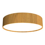 Cylindrical Ceiling Flush Light - Louro Freijo / White Acrylic