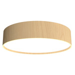 Cylindrical Ceiling Flush Light - Maple / White Acrylic