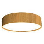 Cylindrical Ceiling Flush Light - Louro Freijo / White Acrylic