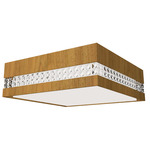 Crystals Square Ceiling Light - Louro Freijo / White Acrylic