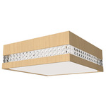 Crystals Square Ceiling Light - Maple / White Acrylic