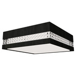 Crystals Square Ceiling Light - Charcoal / White Acrylic