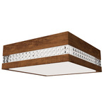 Crystals Square Ceiling Light - Imbuia / White Acrylic