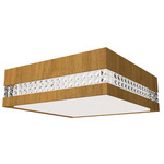 Crystals Square Ceiling Light - Louro Freijo / White Acrylic