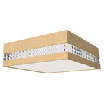 Crystals Square Ceiling Light - Maple / White Acrylic