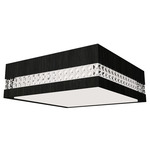Crystals Square Ceiling Light - Charcoal / White Acrylic