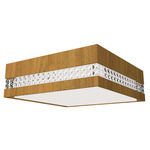 Crystals Square Ceiling Light - Louro Freijo / White Acrylic