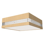 Crystals Square Ceiling Light - Maple / White Acrylic