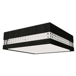 Crystals Square Ceiling Light - Charcoal / White Acrylic