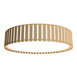 Slatted Ripada Ceiling Flush Light - Maple / White Acrylic