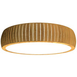 Barrel Ceiling Flush Light - Louro Freijo / White