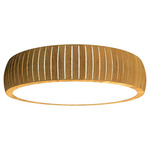 Barrel Ceiling Flush Light - Louro Freijo / White