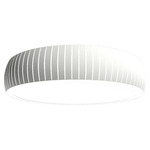 Barrel Ceiling Flush Light - Organic White / White